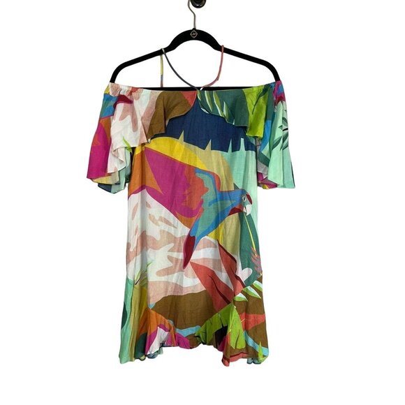 FARM Rio Colorful Off-Shoulder Mini Dress - Picture 2 of 16